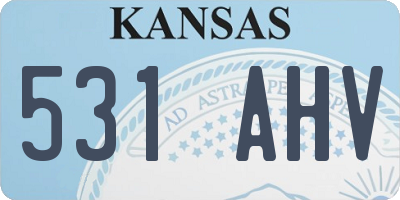 KS license plate 531AHV