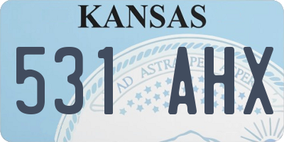 KS license plate 531AHX