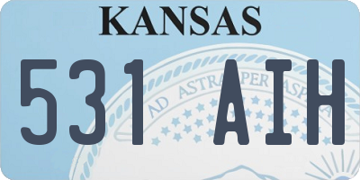 KS license plate 531AIH