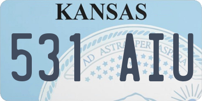 KS license plate 531AIU