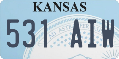 KS license plate 531AIW