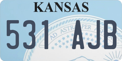KS license plate 531AJB