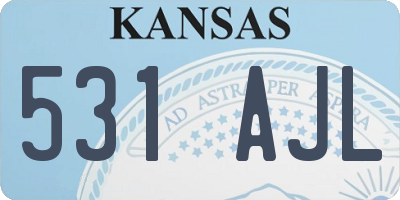 KS license plate 531AJL