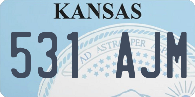 KS license plate 531AJM