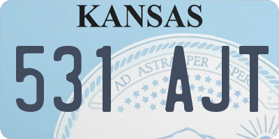 KS license plate 531AJT