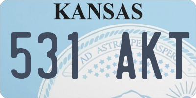 KS license plate 531AKT