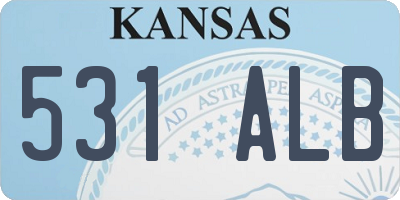 KS license plate 531ALB