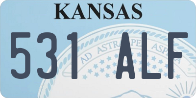 KS license plate 531ALF
