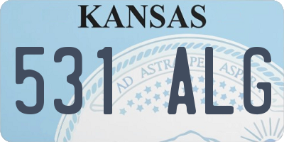 KS license plate 531ALG