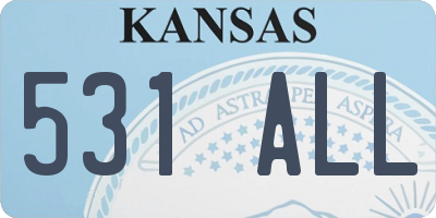 KS license plate 531ALL