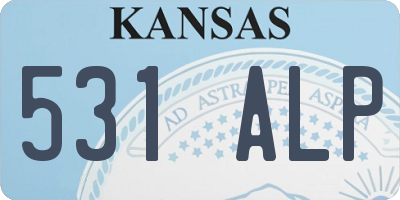 KS license plate 531ALP