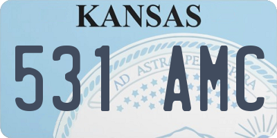 KS license plate 531AMC