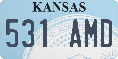 KS license plate 531AMD