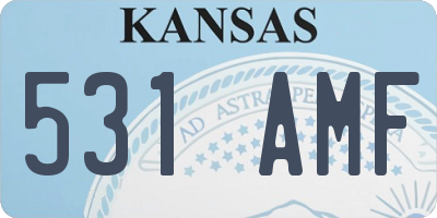 KS license plate 531AMF