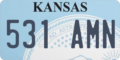 KS license plate 531AMN