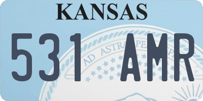 KS license plate 531AMR