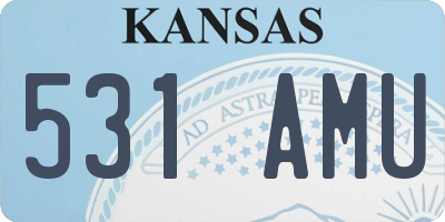 KS license plate 531AMU