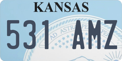 KS license plate 531AMZ