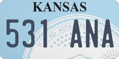 KS license plate 531ANA