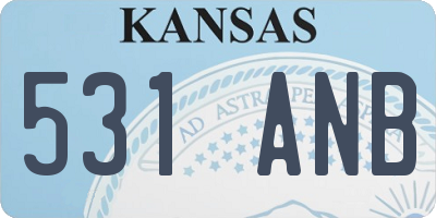KS license plate 531ANB