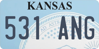 KS license plate 531ANG