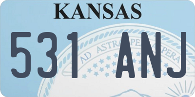 KS license plate 531ANJ