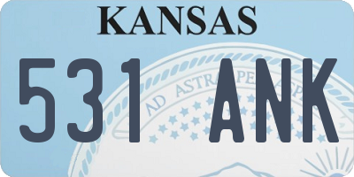 KS license plate 531ANK