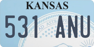 KS license plate 531ANU
