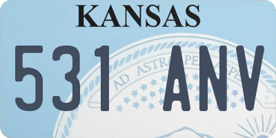 KS license plate 531ANV