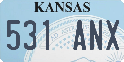 KS license plate 531ANX