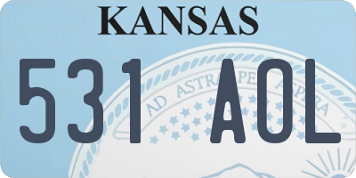 KS license plate 531AOL