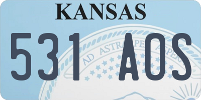 KS license plate 531AOS