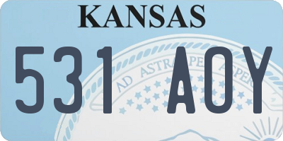KS license plate 531AOY