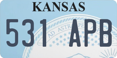 KS license plate 531APB