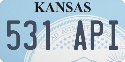 KS license plate 531API