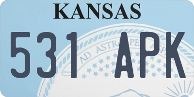 KS license plate 531APK