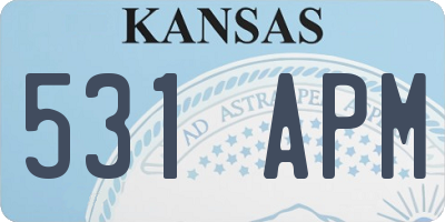 KS license plate 531APM