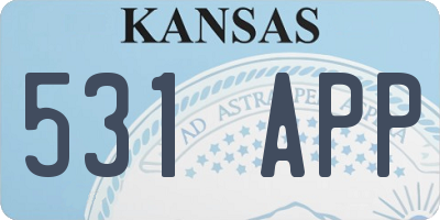 KS license plate 531APP
