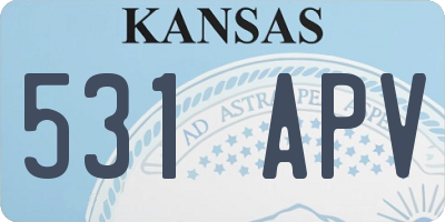 KS license plate 531APV