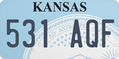 KS license plate 531AQF