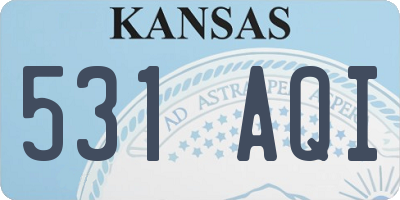 KS license plate 531AQI