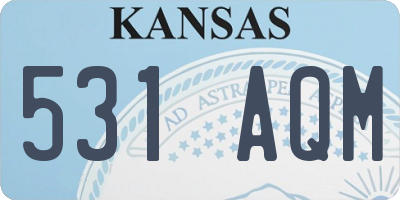 KS license plate 531AQM
