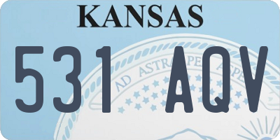 KS license plate 531AQV