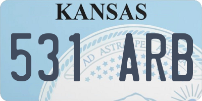 KS license plate 531ARB