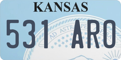 KS license plate 531ARO