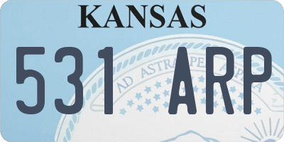 KS license plate 531ARP