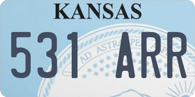 KS license plate 531ARR