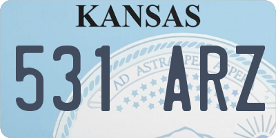 KS license plate 531ARZ