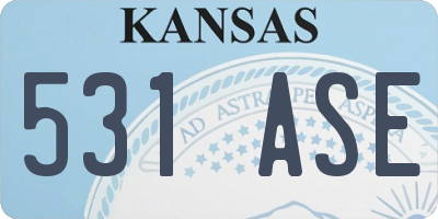 KS license plate 531ASE