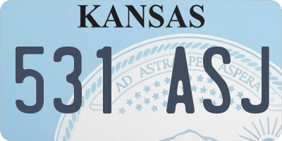 KS license plate 531ASJ